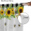 Sunflower Black White Scottish Grid Bee Curtains 2 Panels 7