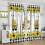 Sunflower Black White Scottish Grid Bee Curtains 2 Panels 5