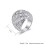 Stainless Steel Biker Ring Silver Size 6 2