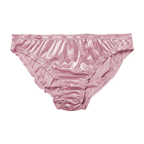 Satin Bikini Panties for Women Pink M