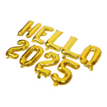 NICEXMAS New Year's Eve Balloon Set Golden Aluminum Film 1