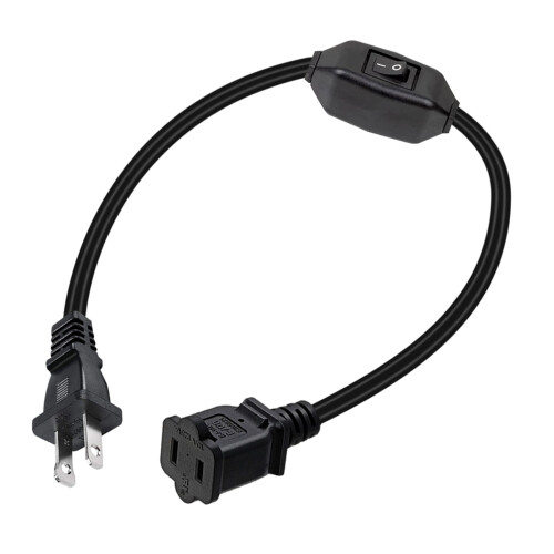 Indoor Lamp Extension Cord with On/Off Switch