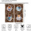 Retro Coffee Kitchen Curtains Rustic Brown 84x84in 2