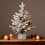 Pre-Lit Flocked Basin Tree 2FT 30 Warm White LEDs 3
