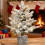 Pre-Lit Flocked Basin Tree 2FT 30 Warm White LEDs 4