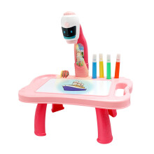 Pink Kids Mini Projector Desk Giraffe Design 124x73x13 in