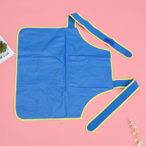 Kids Painting Aprons Blue Plastic Waterproof 3 Pcs