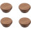 Dresser Knobs Round Wooden Handle Beech 38mm 4 pcs 1