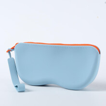 Soft Silicone Zipper Glasses Bag Candy Color Waterproof