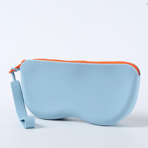 Soft Silicone Zipper Glasses Bag Candy Color Waterproof