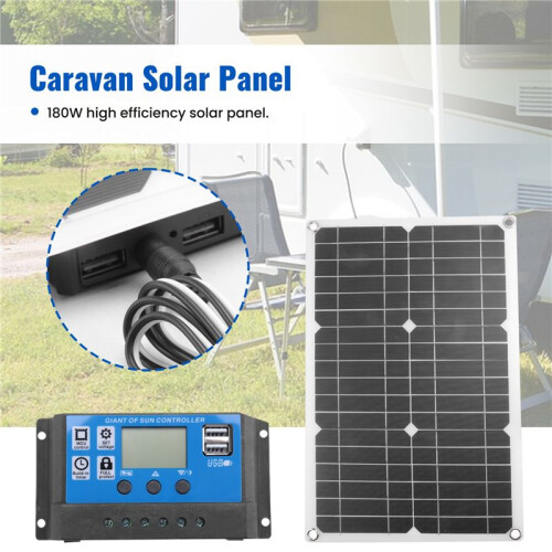 180W Solar Panel Kit 12V Battery Charger with 50A Controller for Caravan Boat RV