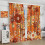 Flower Curtains Boho Orange Daisy 55" W x 39" L 5