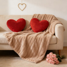 Raschel Blanket Soft Thick Double Layer Coffee