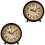 Digital Wall Clock Gold Retro Style 2 Pack 1
