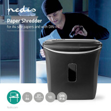 Trituratore | 6x pagine A4 | 12 l | Standard di sicurezza: DIN 4 | 300 W | Nero
