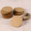 Brown Round Cowhide Hanging Tags 100 pcs 5