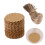Cowhide Card Hanging Tags Brown Round Craft Labels 100 Pcs 8