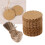 Cowhide Card Hanging Tags Brown Round Craft Labels 100 Pcs 3