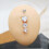 Sterling Silver Dangle Heart Belly Button Ring 6.5mm 5