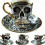 Halloween Pumpkin Skeleton Wall Sticker Black 7