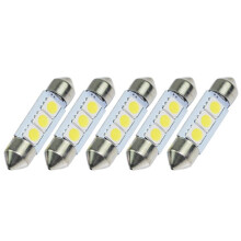 White LED Car Map Lights 12V 5-Pack