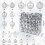 Electroplated Christmas Ball Ornaments Set Silver 116 pcs 5