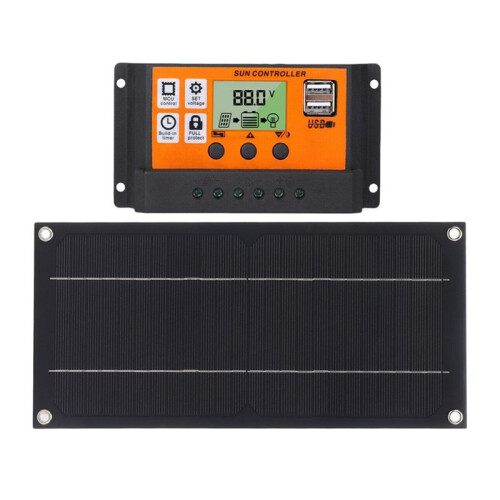 600W Solar Panel Kit with 100A 18V Charge Controller Solar Charging for Outdoor RV Camping Boat Trailer System 2