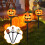 Halloween spøkelsesgresskarlykt solcellelys utendørs harpiks 6
