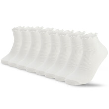 Women's Frilly Ruffle Socks Solid Color Lettuce Edge One