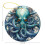 Vintage Blue Octopus Ceramic Ornament 3 inch 4