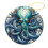 Vintage Blue Octopus Ceramic Ornament 3 inch 5
