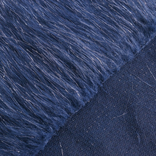 Silver Filamentary Plush Fabric Grey 39x63 Inch 1