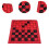 Checkers Board Game Set Jumbo Reversible Mat 3-in-1 6