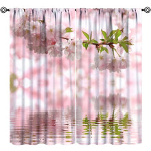 Spring Cherry Blossom Curtains Pink Galaxy Print 84x84 Inch