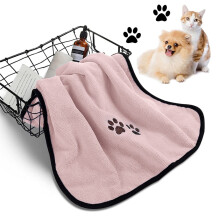Pet Towel Absorbent Microfiber Coral Fleece