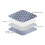 Car Seat Cushion Ventilated Breathable Cool Pad 4-Piece Set 5