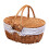 Handwoven Wicker Picnic Basket with Removable Liner 1 6