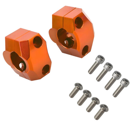 Motorcycle Handlebar Riser Aluminum Alloy Orange 1