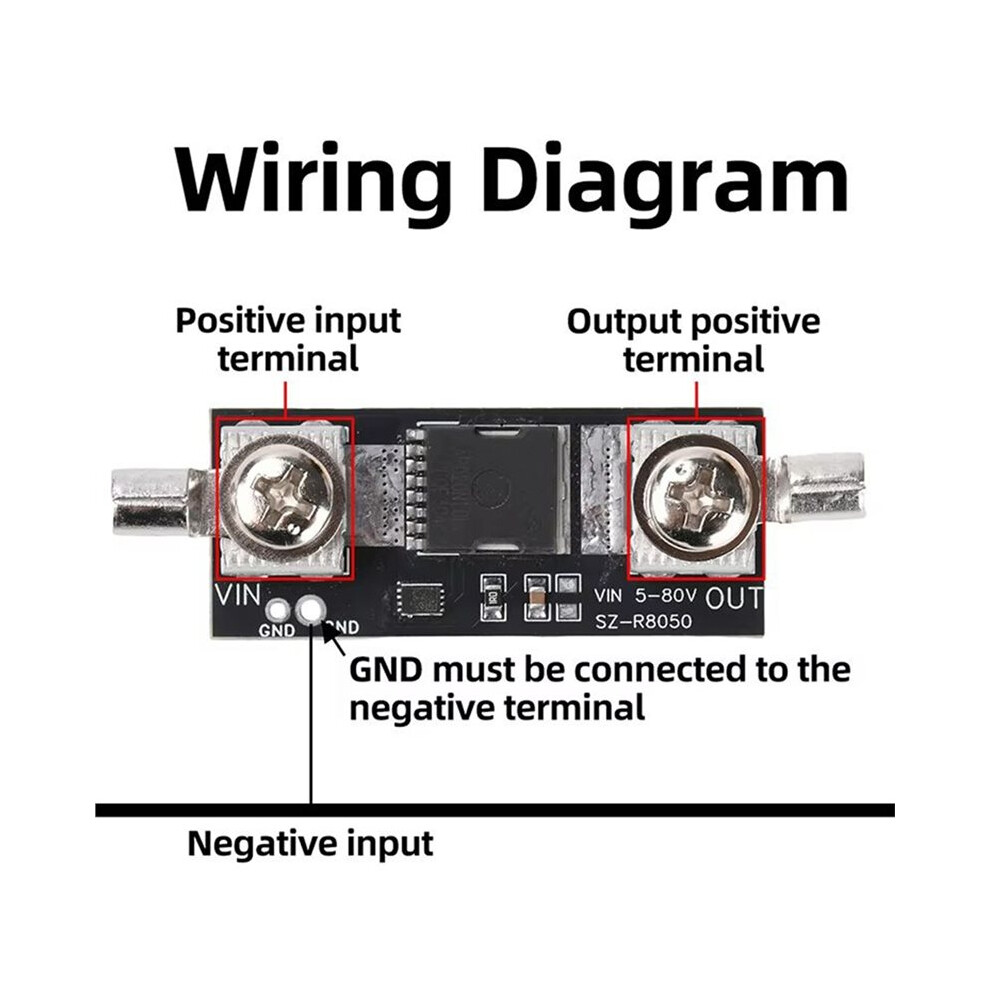 80V 50A High Current Ideal Diode Module For Solar Charging Circuit Reverse Current Protection Module No Terminal 6032089769169