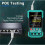 TOOLTOP Network Cable Tester POE Test QC Crimping Breakpoint Detect LAN Cable Tracker 400M Cable Length Measurement ET622 8