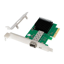 Tarjeta de Red PCIe 4.0 X4 10G SFP+ RTL8127ATF Adaptador de Ethernet de Fibra de un Solo Puerto para Servidor para NAS Win10/11