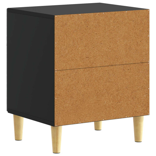 VidaXL vidaXL Bedside Table Black 43 x 34.5 x 50 cm Engineered Wood 2
