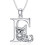 Cat Initial Pendant Necklace Silver Alphabet A to Z 1