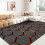 Volcano-themed area rug red nonslip floor mat 1