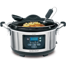 6 Quart Portable Slow Cooker with Probe