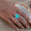 Turquoise Ring Sterling Silver Boho Vintage Round December 4