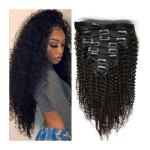 Kinky Curly Clip-in Hair Extensions 12-26 Inch 8 Pcs 120g