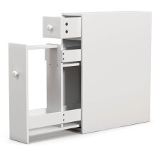 Bathroom Floor Cabinet White Narrow Toilet Storage Organizer