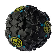 Interactive Dog Toy Ball Durable Rubber Treat Dispenser Paw