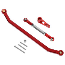 RC Car Steering Rod Kit Red Metal Precision 1 Set